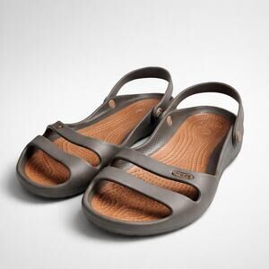 Crocs Cleo II double strap Sandals Brown Lightweight Women’s Size 9